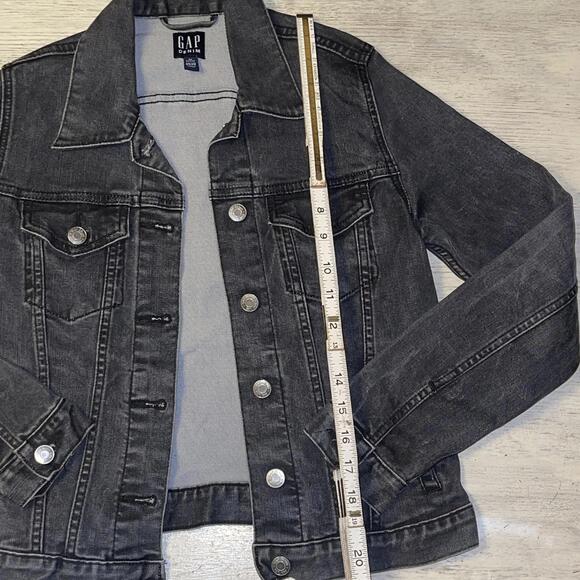 EUC Gap Black Stretch Denim Jacket Size XS - Picture 4 of 6
